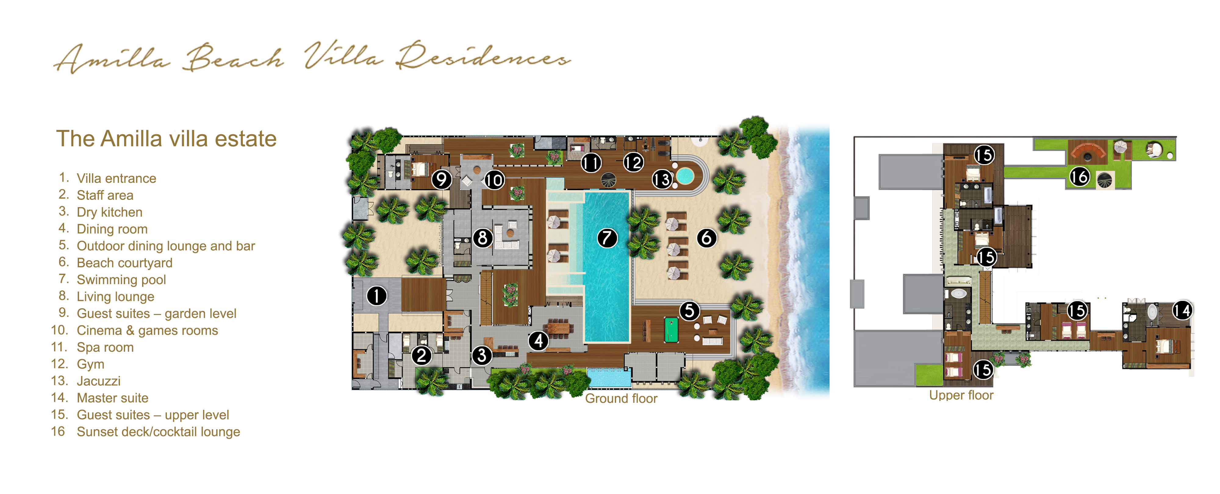 The Amilla Villa Estate - Floorplan